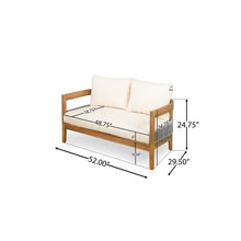 Load image into Gallery viewer, Porto - Outdoor Loveseat & Table - Beige / Teak