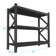 Load image into Gallery viewer, 3 Tier Industrial Shelving Rack