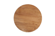 Load image into Gallery viewer, 39" Solid Wood And Iron Round Cross Legs Coffee Table - Brown And Black