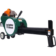 Load image into Gallery viewer, Portable Double Flywheel Electric Log Splitter 7 Ton Gas Log Splitter With Auto Return Steel - Gray