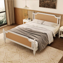 Load image into Gallery viewer, Traditional Style Rattan Bed Frame, No Box Spring Needed