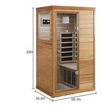 Load image into Gallery viewer, Hemlock Mini 1 Person Far Infrared Door Indoor Sauna Room