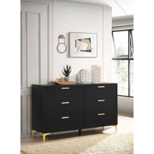 Load image into Gallery viewer, Lexie - 6 Drawer Rectangular Dresser - Black