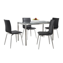 Load image into Gallery viewer, Fuji Mason - Upholstered Swivel Contemporary Dining Set Dining Set, Glass, 5 Piece