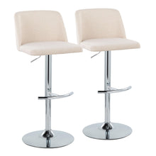 Load image into Gallery viewer, Toriano - Contemporary Adjustable Barstool With Swivel & Rounded T Footrest (Set of 2)