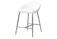 Load image into Gallery viewer, Metal Low Back Bar Chairs (Set of 2) - White And Silver