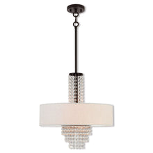 Load image into Gallery viewer, 23" Four Light Dimmable Chandelier With Shades - Bronze