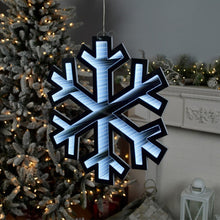 Load image into Gallery viewer, Christmas Snowflakes Tabletop Sign With LED (633787) - White