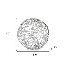 Load image into Gallery viewer, Decorative Orb Tabletop Sculpture - Silver