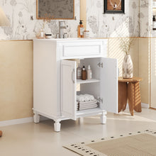 Load image into Gallery viewer, Bathroom Vanity With Top Sink, Cabinet With 2 Soft Closing Doors