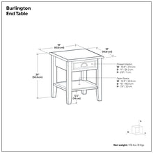 Load image into Gallery viewer, Burlington - End Table - Mahogany Brown