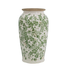 Load image into Gallery viewer, Leaf Round Table Vase - Green / White