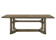 Load image into Gallery viewer, 88" Wood Trestle Base Dining Table - Oak