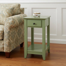 Load image into Gallery viewer, Single Drawer End Table - Pale Green