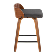 Load image into Gallery viewer, Maya - Mid Century Modern Fixed Height Counter StoolSwivel And Square Footrest (Set of 2)