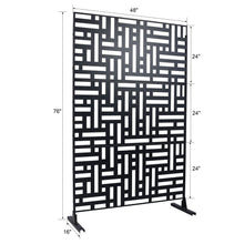 Load image into Gallery viewer, Decorative Freestanding Metal Privacy Screen For Indoor & Outdoor Use