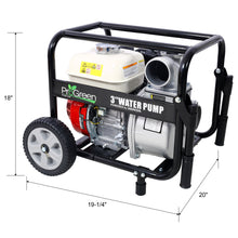 Load image into Gallery viewer, Honda - Gx160 Engine Water Pump 3" 264Gpm With Accessories Kit And Handle Wheel Kit - Black / Red