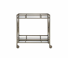 Load image into Gallery viewer, 34" X 20" X 35" Antique Metal Serving Cart - Clear / Gray