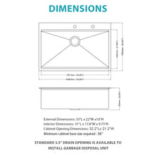 Load image into Gallery viewer, Drop In Kitchen Sink Stainless Steel 16 Gauge