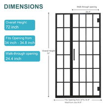 Load image into Gallery viewer, Frameless Pivot Shower Door With Pattern Glass, Open Entry Design