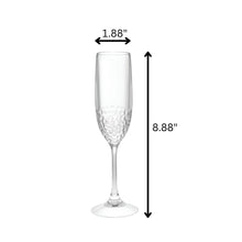 Load image into Gallery viewer, Tritan Lexington - Unbreakable Plastic Champagne Flutes, Durable Glass Alternative (Set of 4), 6Oz - Clear