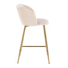 Load image into Gallery viewer, Fran - Pleated Contemporary / Glam Fixed Height Counter Stool (Set of 2)