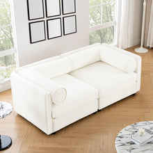 Load image into Gallery viewer, Stylish Sofa With Storage Seat And Cylindrical Backrest