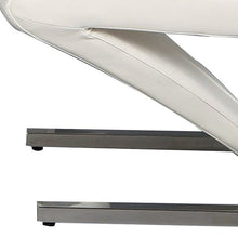 Load image into Gallery viewer, Slipcovered Upholstered Faux Leather Dining Side Chairs (Set of 2) - White / Silver