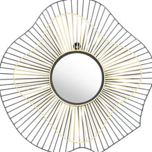 Load image into Gallery viewer, 22" Abstract Metal Framed Accent Mirror - Black