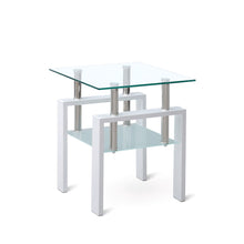 Load image into Gallery viewer, Tempered Glass Table With Storage