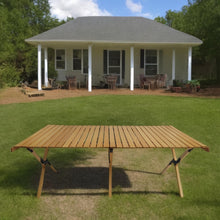 Load image into Gallery viewer, Multi-Function Wooden Foldable Portable Patio Dining Table, Indoor And Outdoor Universal - Natural