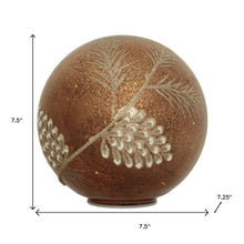 Load image into Gallery viewer, Pinecone Tabletop Sculpture With LED (Set of 2) - Brown / Gray