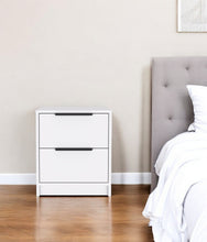 Load image into Gallery viewer, Stylish Two Drawer Nightstand - White