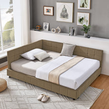 Load image into Gallery viewer, Upholstered Bed Frame With Tufted Backrest And Armrests