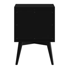 Load image into Gallery viewer, Two Drawer Solid Wood Nightstand - Black