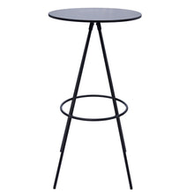 Load image into Gallery viewer, 31" Wood And Iron Rounded Bar Table - Black