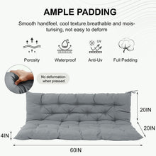 Load image into Gallery viewer, 3 Seater Outdoor Porch Swing Cushion With Backrest