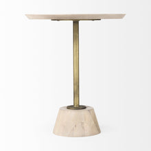 Load image into Gallery viewer, Solid And Manufactured Wood Round End Table - Beige