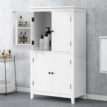 Load image into Gallery viewer, Elegant Bathroom Floor Storage Cabinet With 4 Doors, Adjustable Shelves