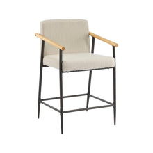 Load image into Gallery viewer, Mid Century Modern Counter Stool Set With Iron Frame