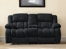 Load image into Gallery viewer, Manual Reclining Loveseat With Storage - Black