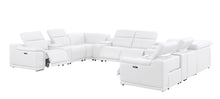 Load image into Gallery viewer, Leather Modular U Shaped Twelve Piece Corner Sectional With Console - White