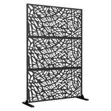Load image into Gallery viewer, Three Panel Screen Room Divider (562873) - Black