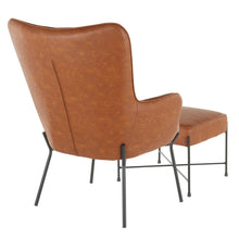 Load image into Gallery viewer, Izzy - Industrial Lounge Chair & Ottoman Set