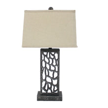 Load image into Gallery viewer, Metal With Multi Mini Grotto Pattern Table Lamp - Silver