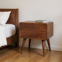 Load image into Gallery viewer, 24" Wood Two Drawer Nightstand - Chestnut