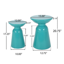 Load image into Gallery viewer, Serenita - Outdoor Side Tables With Flared Design (Set of 2)