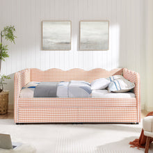 Load image into Gallery viewer, Gingham Daybed With USB Charging Port, Wave-Shaped Design