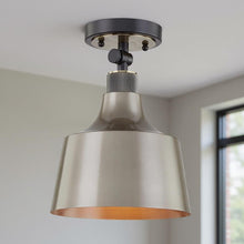 Load image into Gallery viewer, Shaded Metal Dimmable Flush Chandelier With Shades - Gray
