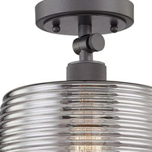 Load image into Gallery viewer, Shaded Metal Dimmable Flush Chandelier With Shades - Black